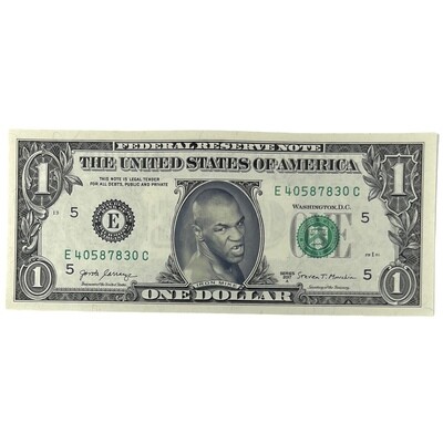 Mike Tyson Famous Face Dollar Bill