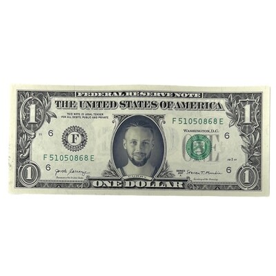 Steph Curry Famous Face Dollar Bill