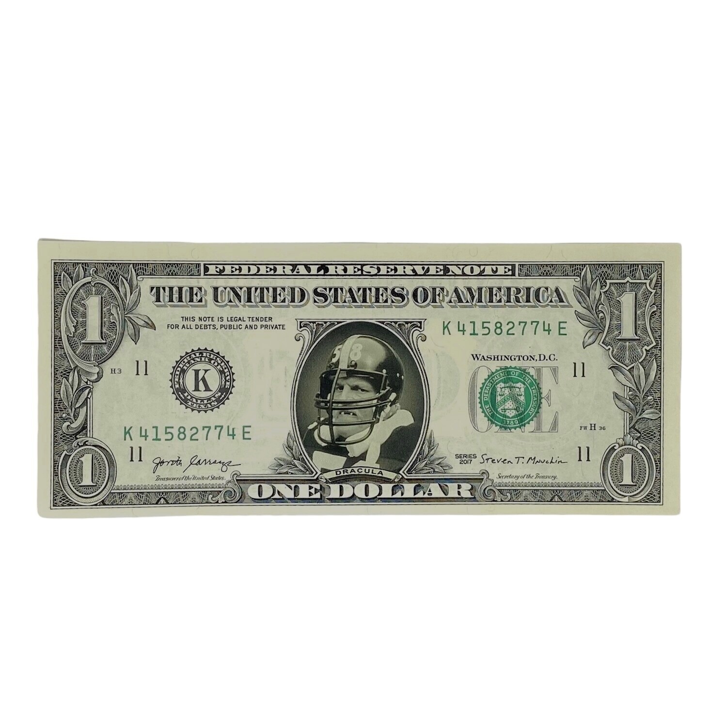 Jack Lambert Famous Face Dollar Bill