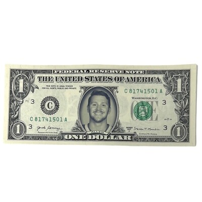 Josh Allen Famous Face Dollar Bill
