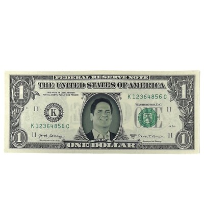 Mark Cuban Famous Face Dollar Bill