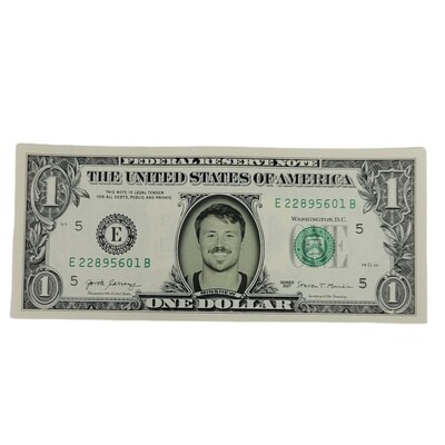 Gardner Minshew Famous Face Dollar Bill