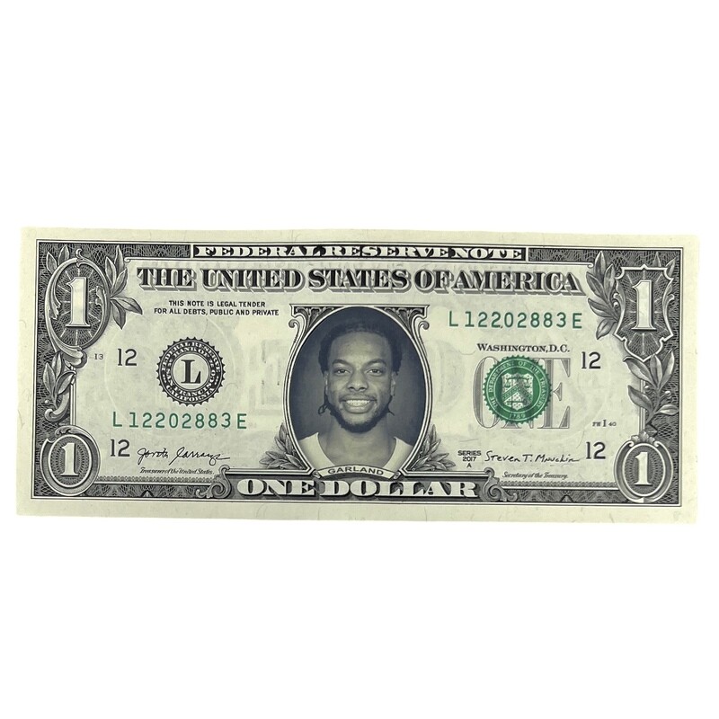 Darius Garland Famous Face Dollar Bill