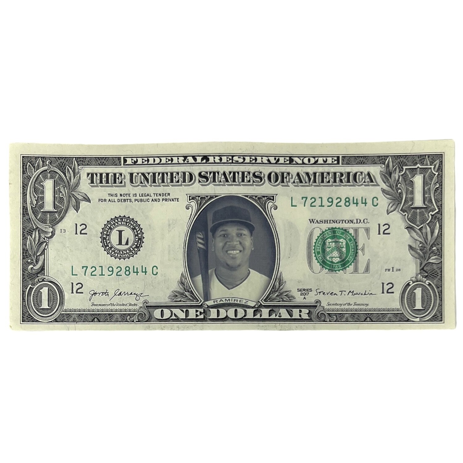 Jose Ramirez Famous Face Dollar Bill