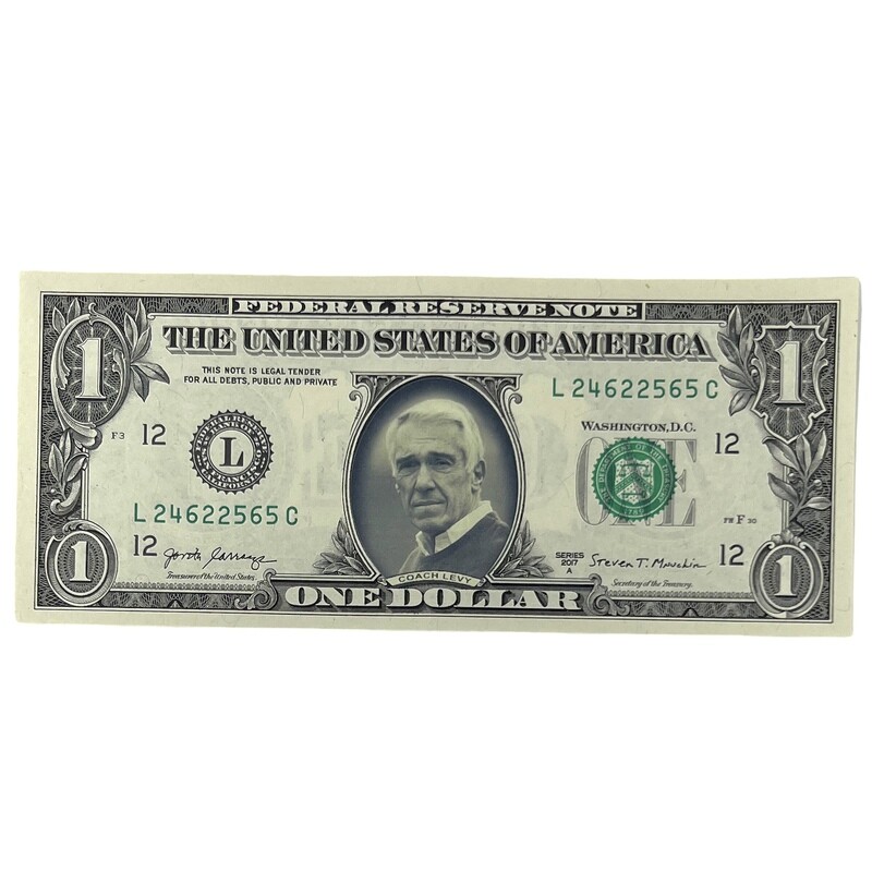 Marv Levy Famous Face Dollar Bill