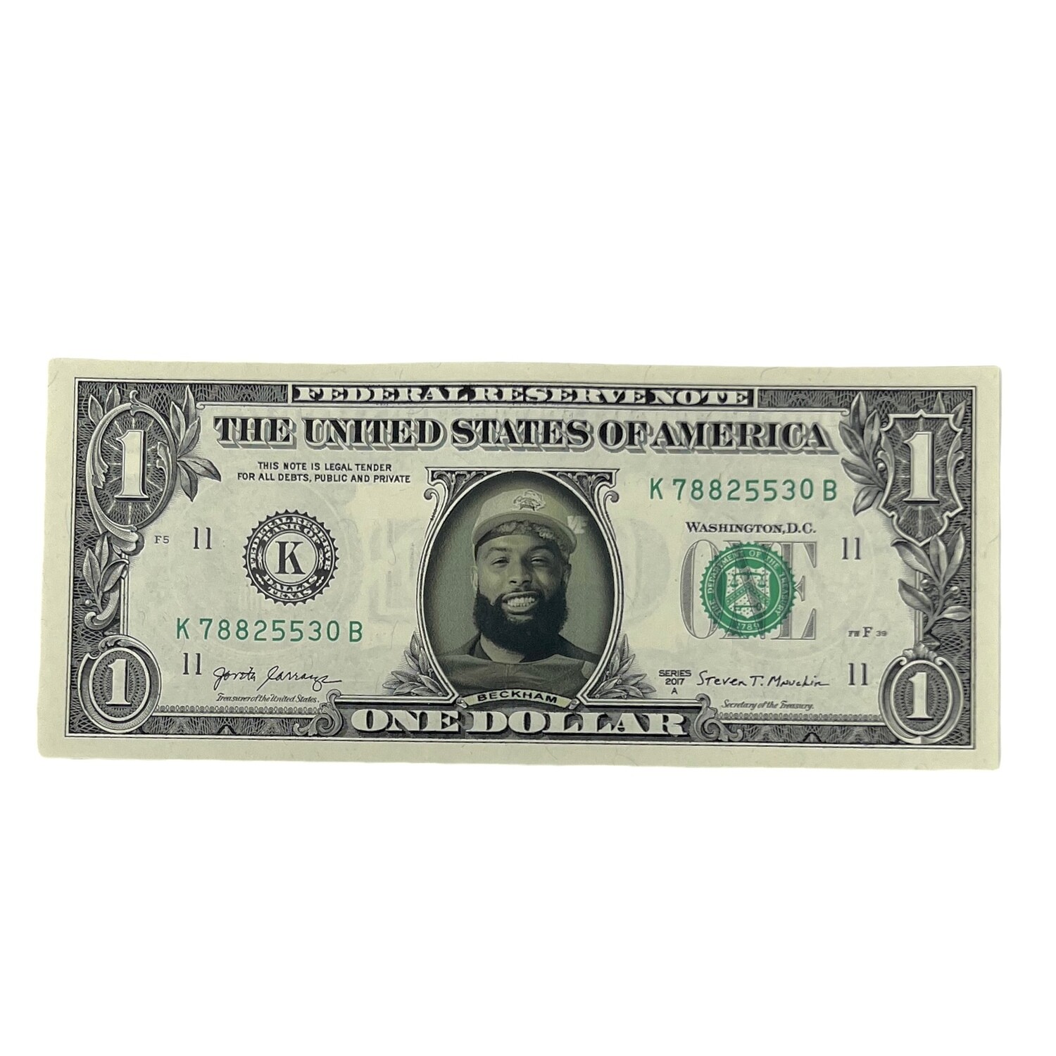 Odell Beckham Jr. Famous Face Dollar Bill