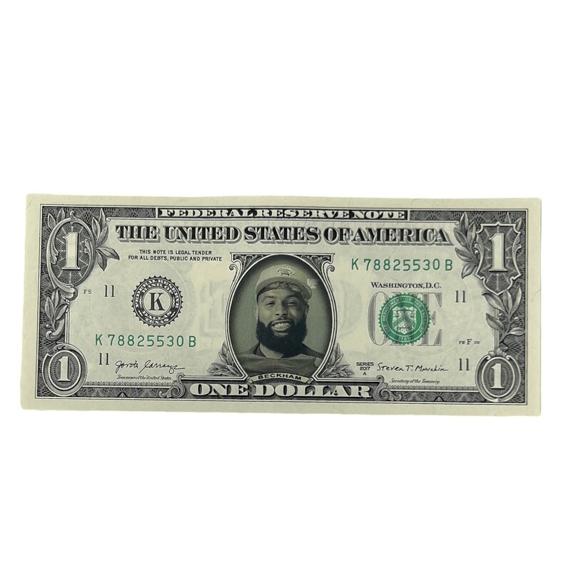 Odell Beckham Jr. Famous Face Dollar Bill