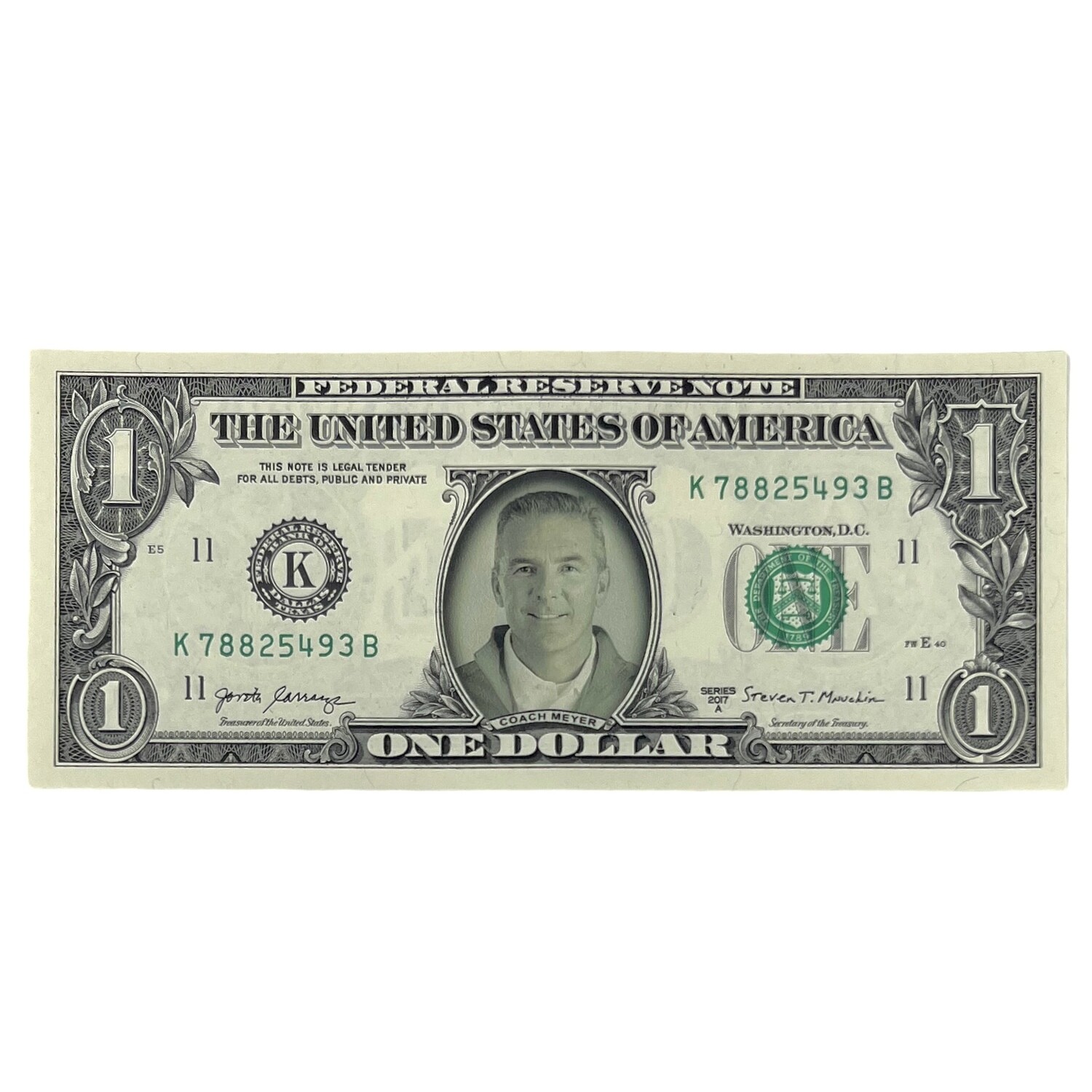 Urban Meyer Famous Face Dollar Bill