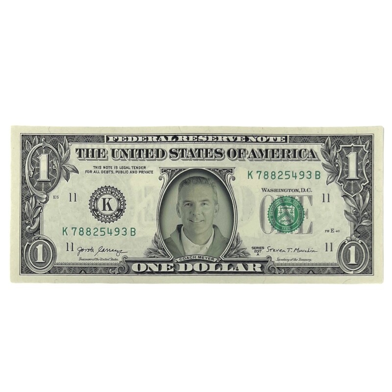 Urban Meyer Famous Face Dollar Bill