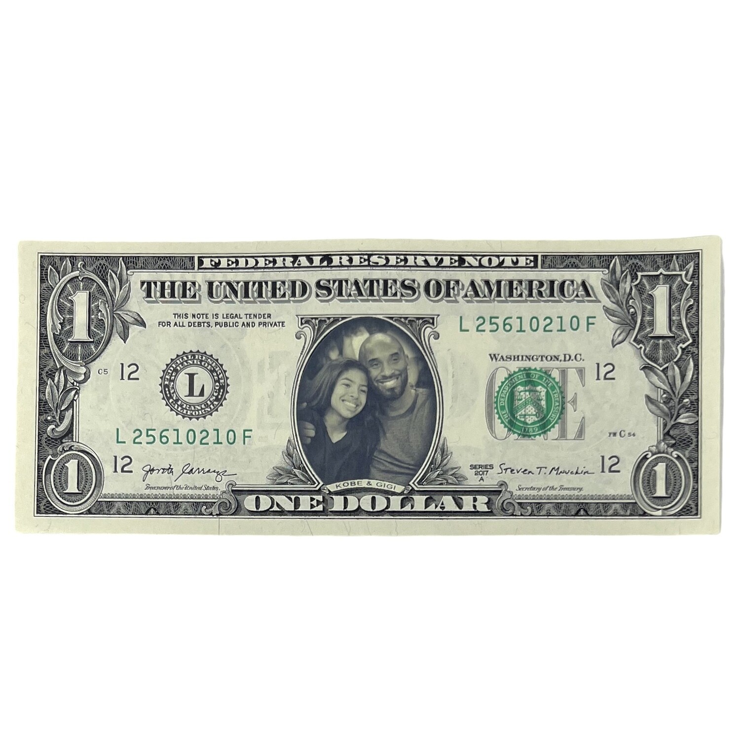 Kobe & Gigi Famous Face Dollar Bill