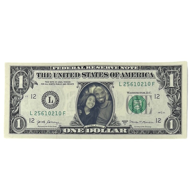 Kobe & Gigi Famous Face Dollar Bill