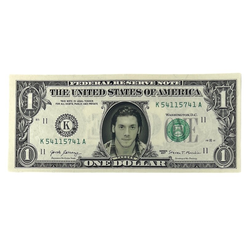 Kris Letang "Tanger" Famous Face Dollar Bill