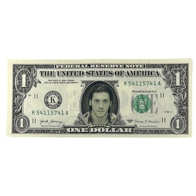 Kris Letang "Tanger" Famous Face Dollar Bill
