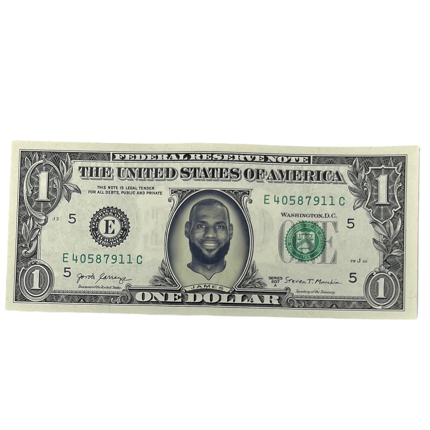 Lebron James Famous Face Dollar Bill
