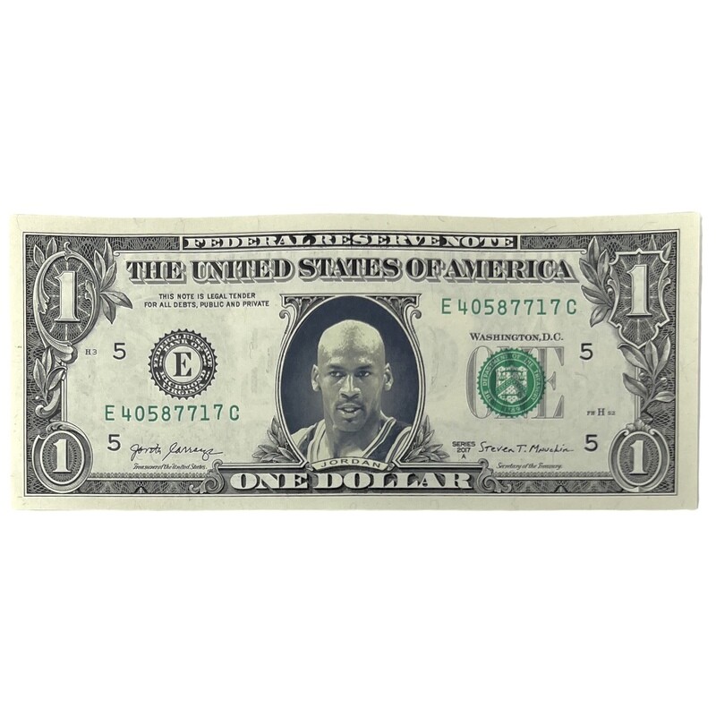 Michael Jordan Famous Face Dollar Bill