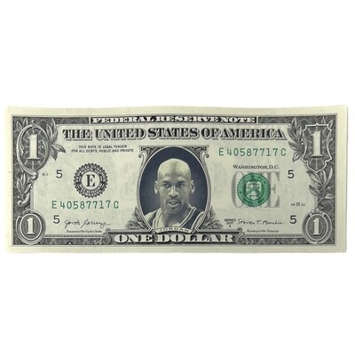 Michael Jordan Famous Face Dollar Bill Michael Jordan Famous Face Dollar Bill