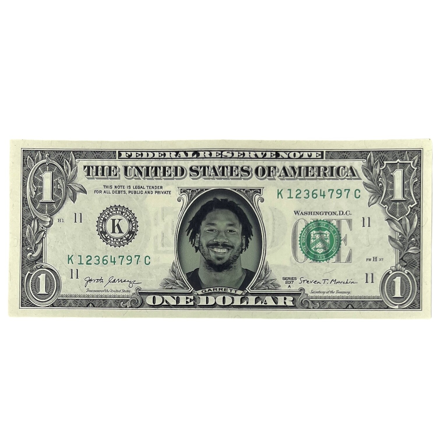 Myles Garrett Famous Face Dollar Bill