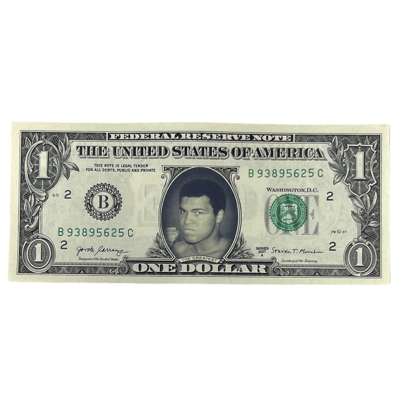 Muhammed Ali "The Greatest" Famous Face Dollar Bill