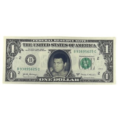 Muhammed Ali "The Greatest" Famous Face Dollar Bill