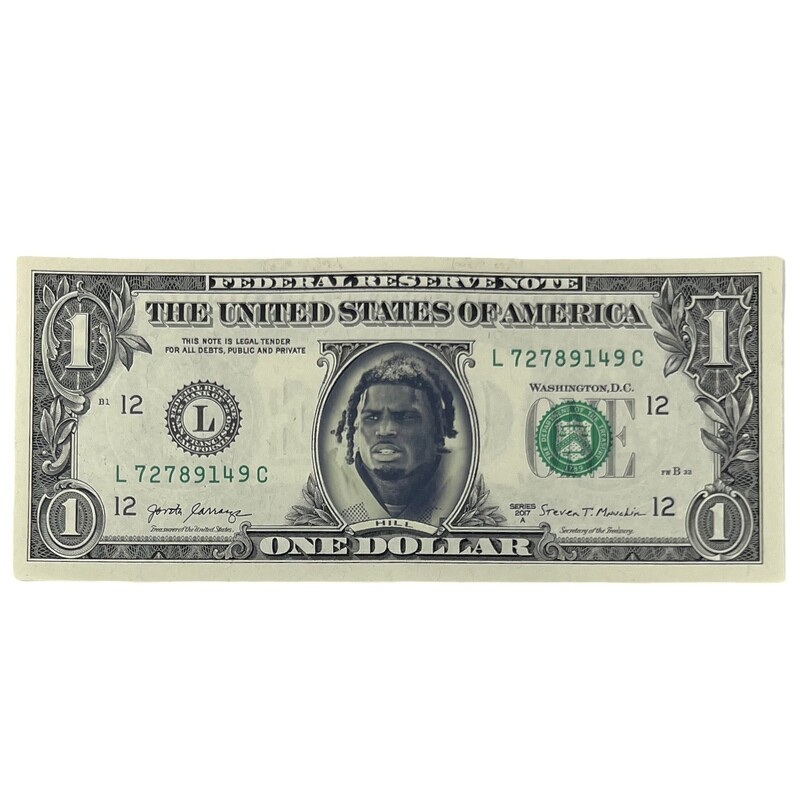 Tyreek Hill Famous Face Dollar Bill