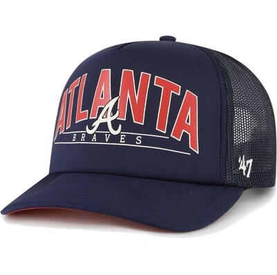 Atlanta Braves Men’s 47 Backhaul Foam Trucker Snapback Hat