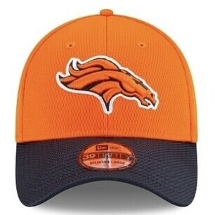 Denver Broncos Orange / Black Men’s New Era NFL Sideline Road 39Thirty Stretch Fit Hat