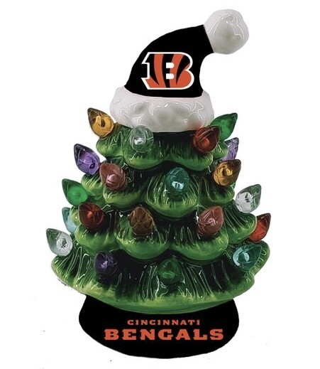 Cincinnati Bengals 4 Cincinnati Bengals 4" Ceramic LED Christmas Tree