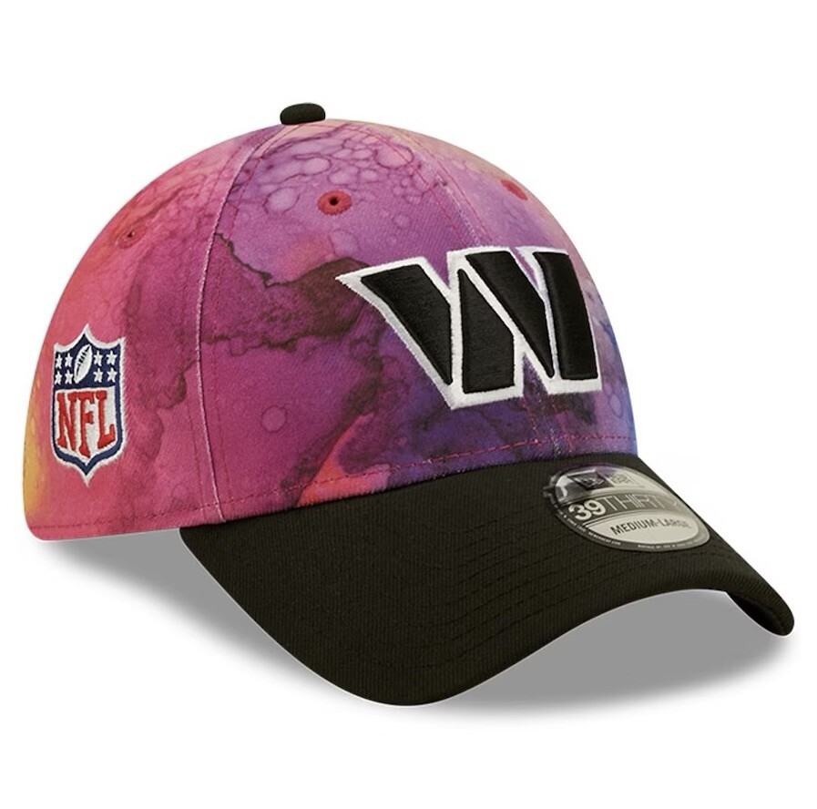 Washington Commanders Men's New Era 39Thirty  Ink Dye Crucial Catch Fitted Hat