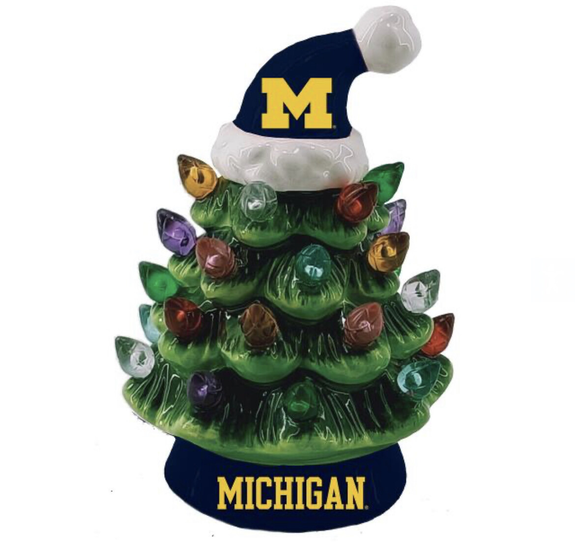 Michigan Wolverines 4" Ceramic LED Christmas Tree