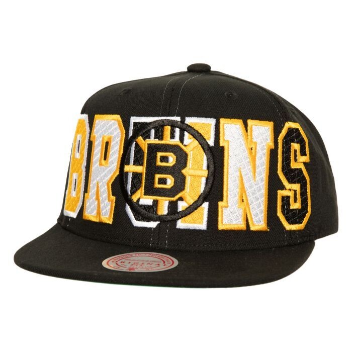 Boston Bruins Men’s NHL Varsity Bust Vintage Mitchell & Ness Snapback Hat