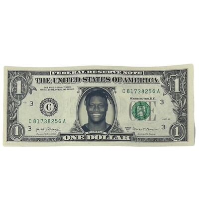 George Pickens Famous Face Dollar Bill