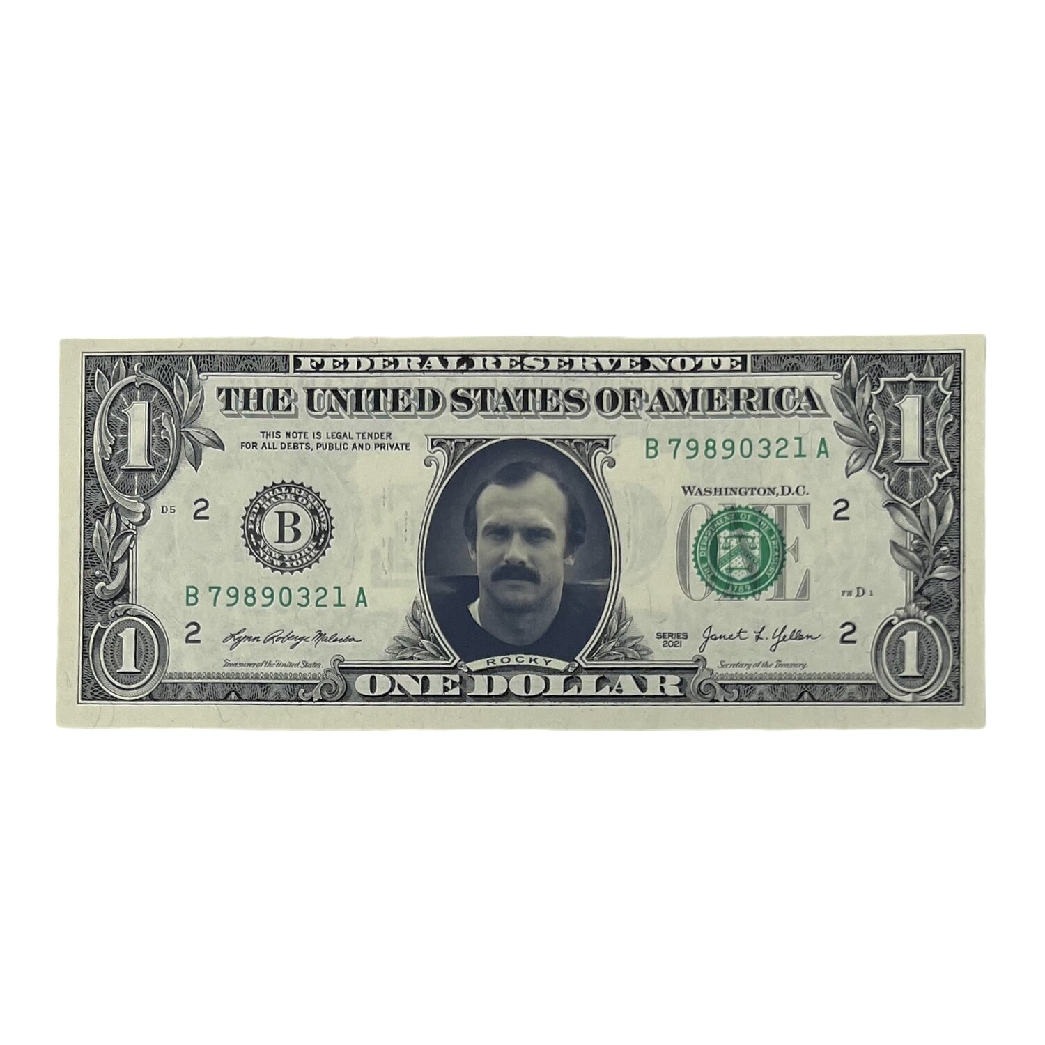 Rocky Bleier Famous Face Dollar Bill