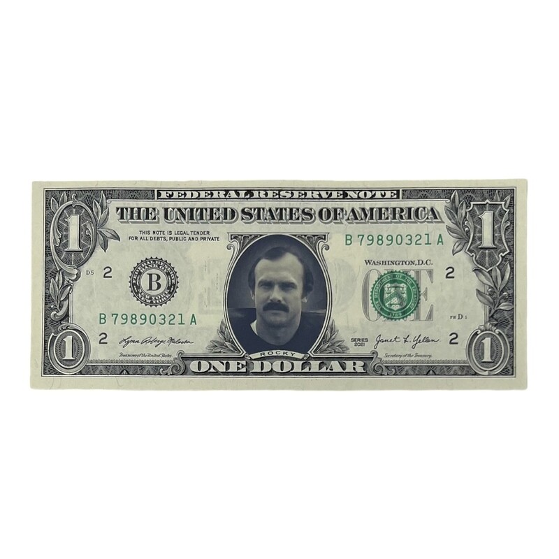 Rocky Bleier Famous Face Dollar Bill