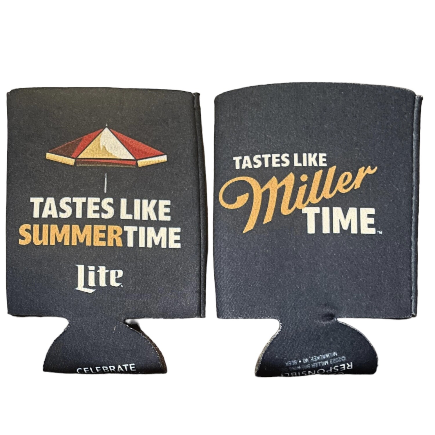 Miller Lite 12 Ounce Can Cooler Koozie Set of 4