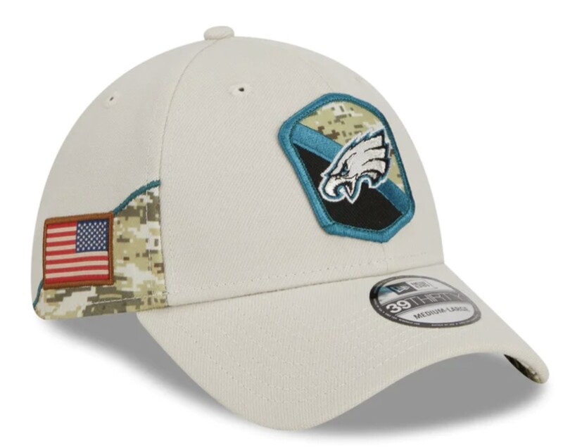 Philadelphia Eagles Men's New Era 39Thirty NFL Salute to Service Sideline Flex Fit Hat