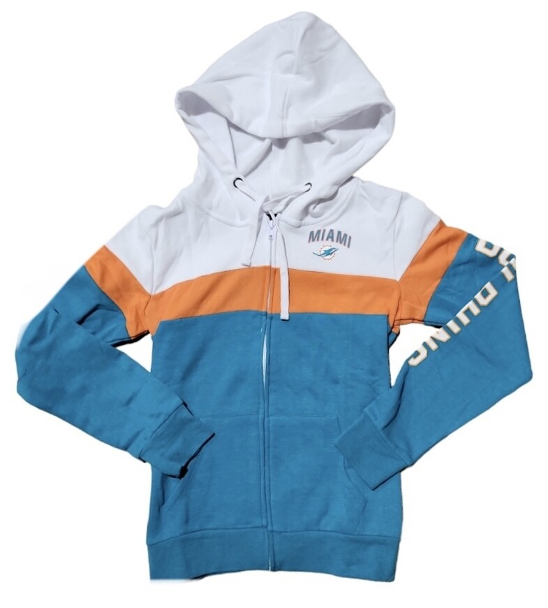 Miami Dolphins Women’s New Era Apparel Full Zip Hoodie