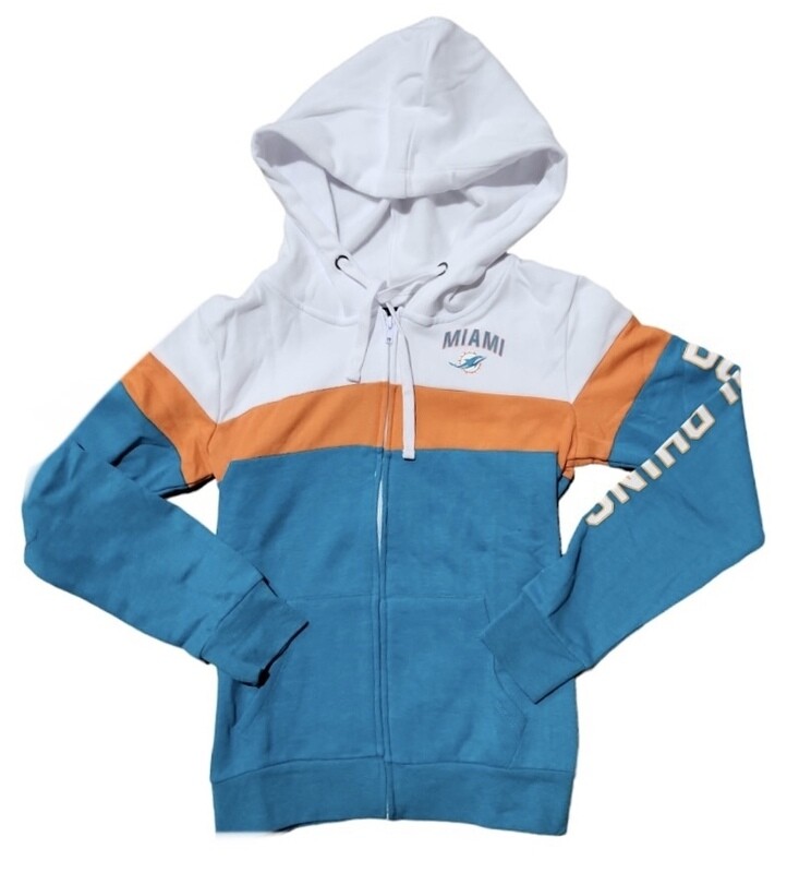 Miami Dolphins Women’s New Era Apparel Full Zip Hoodie