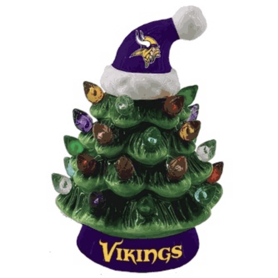 Minnesota Vikings 4" Ceramic LED Christmas Tree