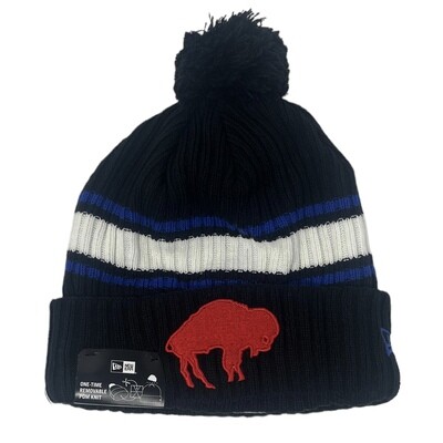 Buffalo Bills Men's Retro Black New Era Cuffed Knit Hat