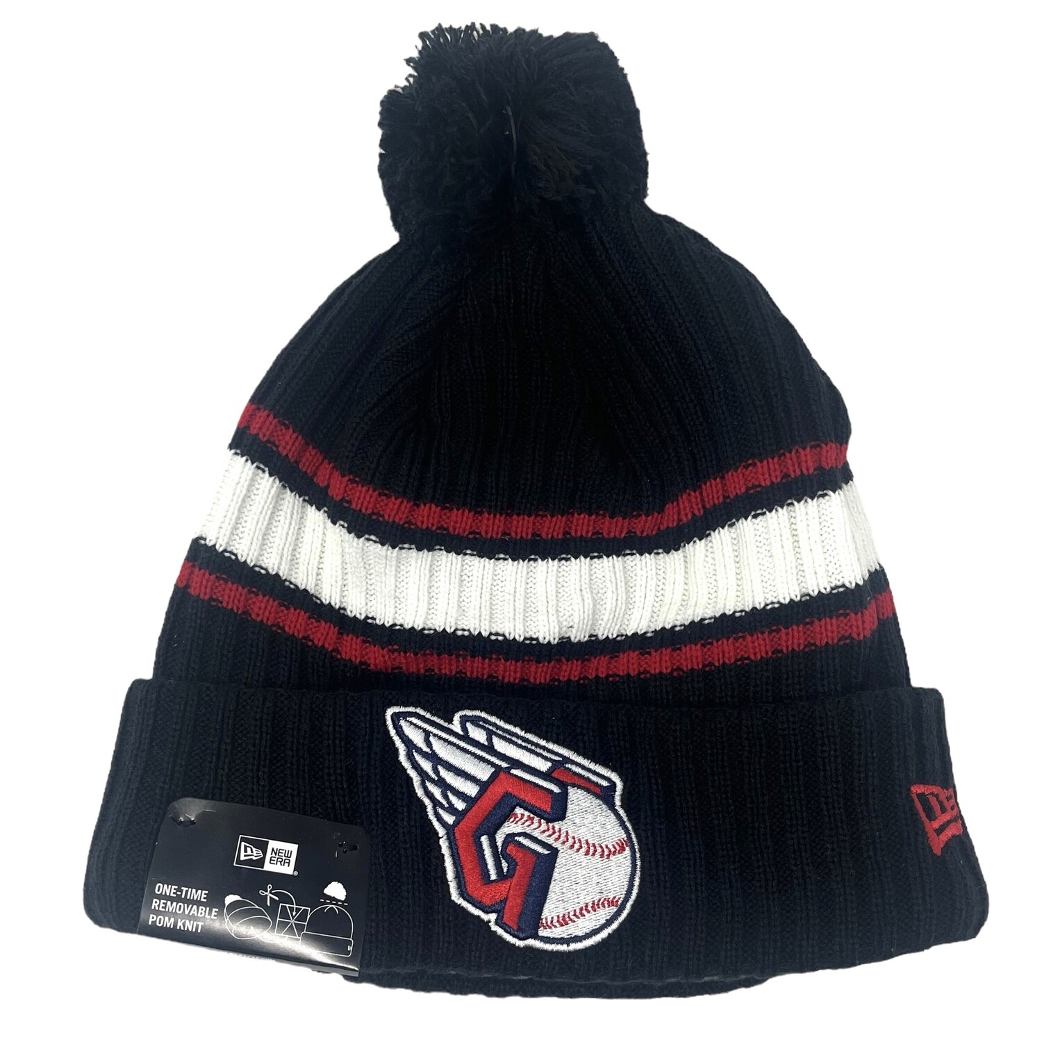 Cleveland Guardians Men's Black New Era Cuffed Knit Hat