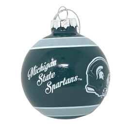 Michigan State Spartans Team Glass Ball Ornament