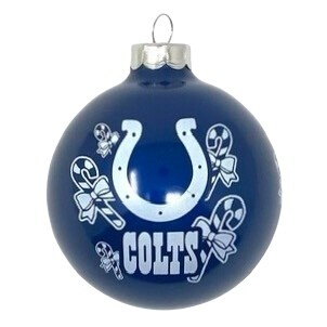 Indianapolis Colts Team Glass Ball Ornament