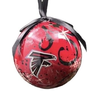 Atlanta Falcons Decoupage Glass Ball Ornament