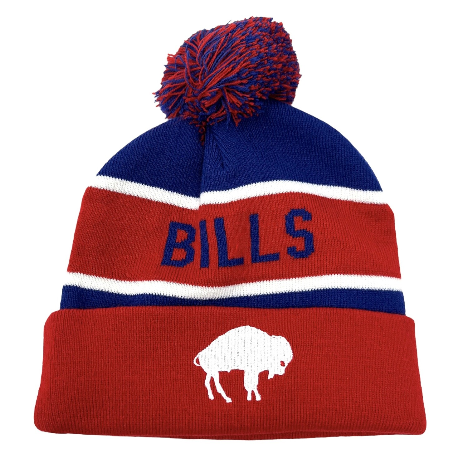 Buffalo Bills Men's Retro Starter Cuffed Pom Knit Hat