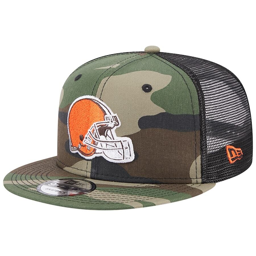 Cleveland Browns Men's Camo New Era 9Fifty Trucker Snapback Hat