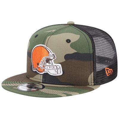 Cleveland Browns Men's Camo New Era 9Fifty Trucker Snapback Hat