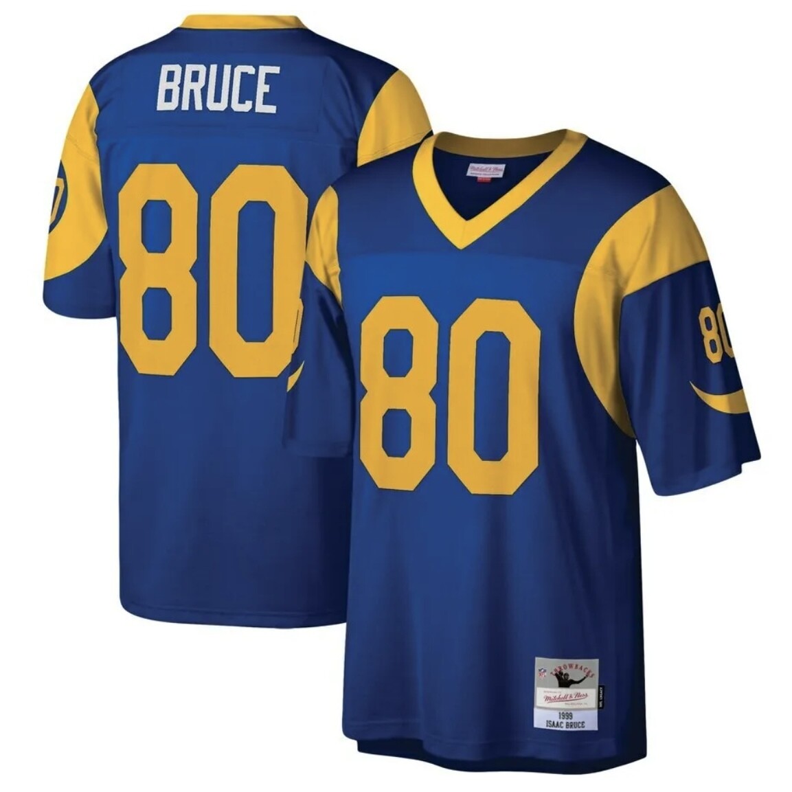 Los Angeles Rams Isaac Bruce 1999 Royal Blue Throwback Mitchell & Ness Men's Legacy Jersey