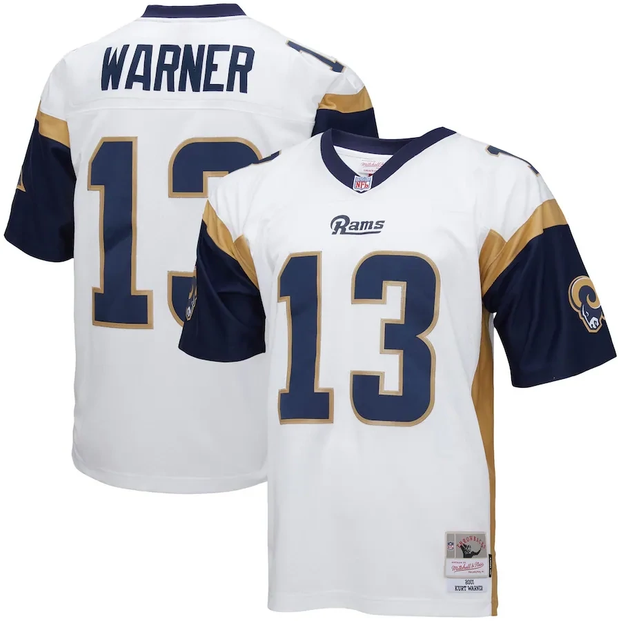 Los Angeles Rams Kurt Warner 2001 White Mitchell & Ness Men's Legacy Jersey