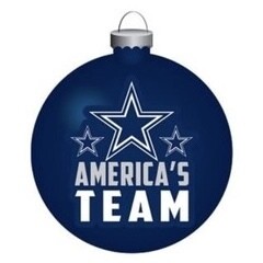 Dallas Cowboys America’s Team Blown Glass Ornament