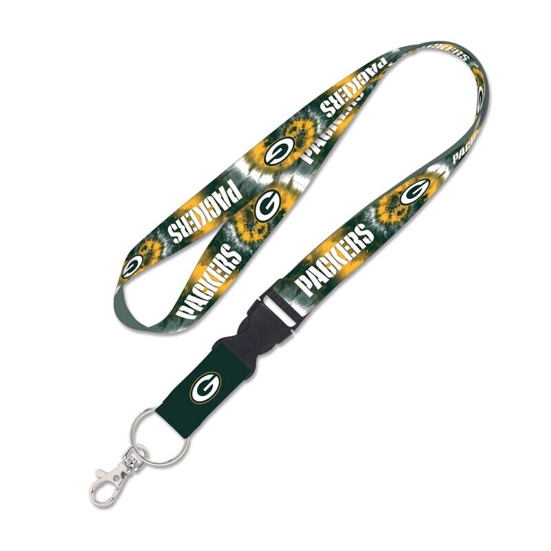 Green Bay Packers Tie Dye 1" Lanyard